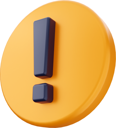 3d caution icon